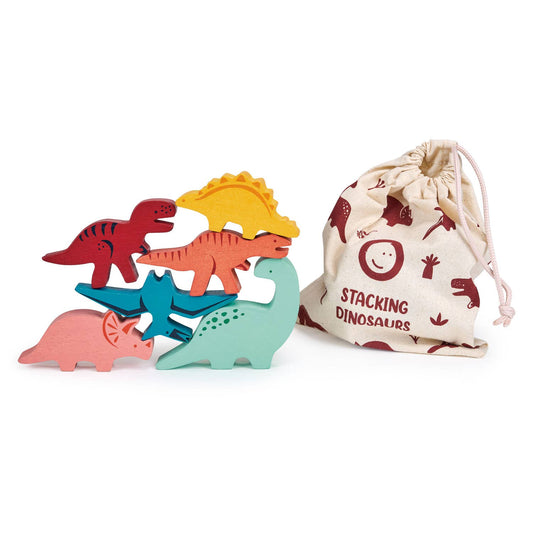 Wooden Happy Stacking Dinosaurs