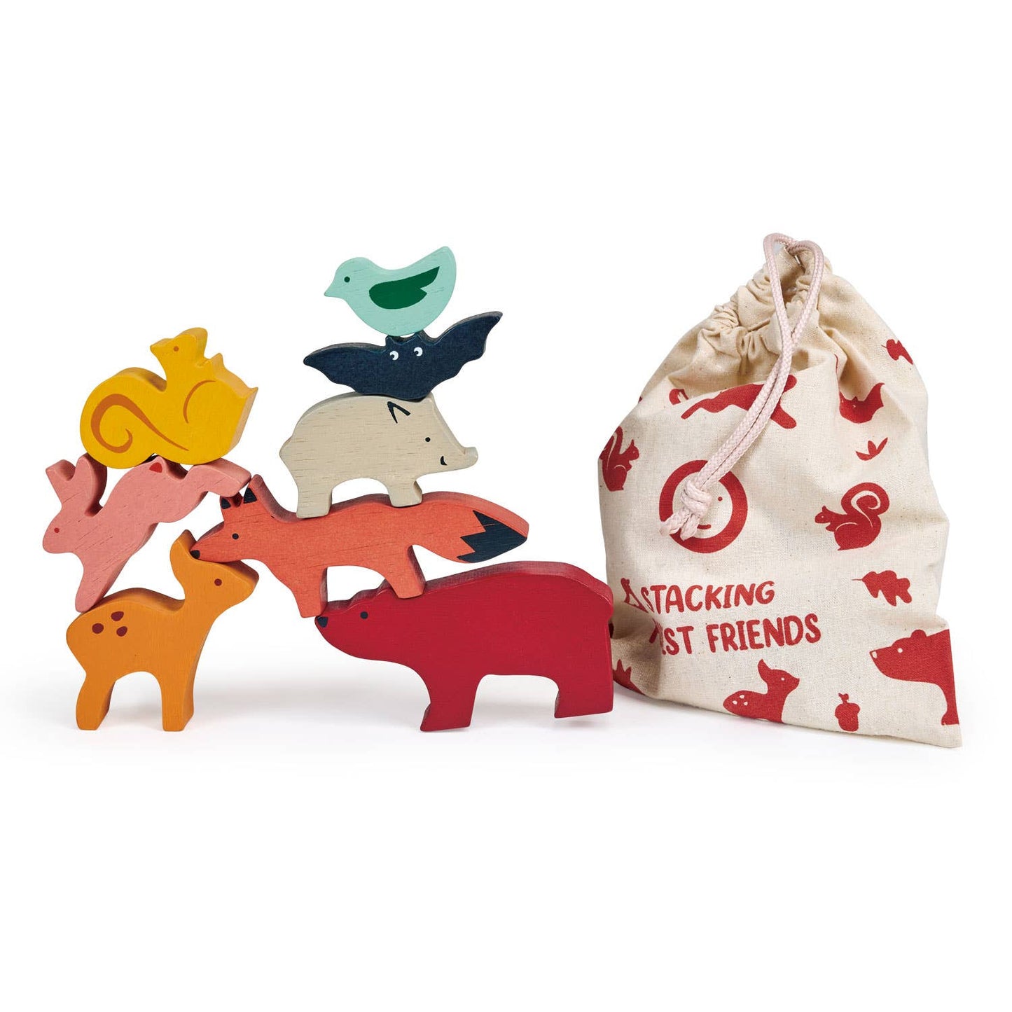 Happy Stacking Forest Wooden Animals.