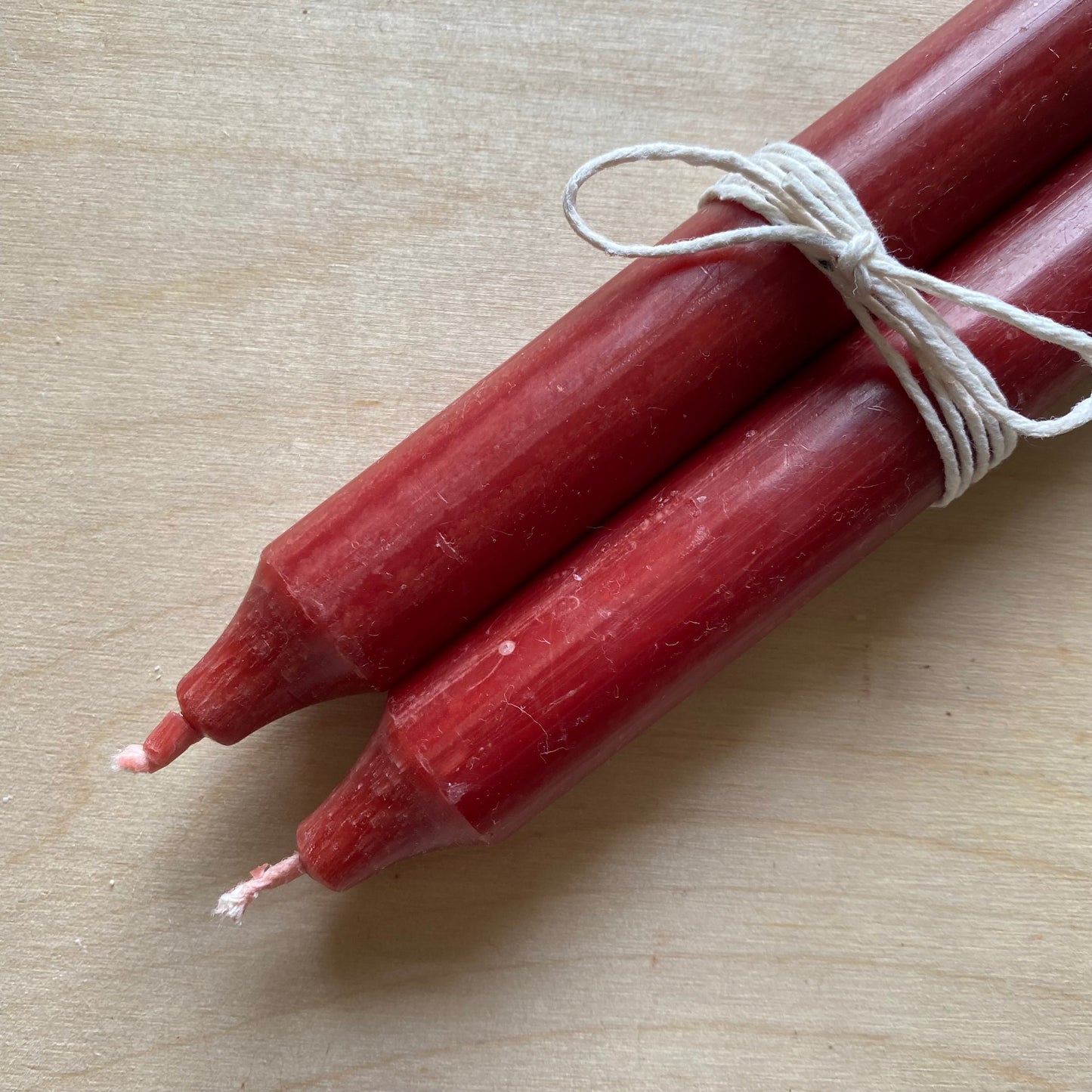 Standard Dinner Candles | Pair | Dark Red