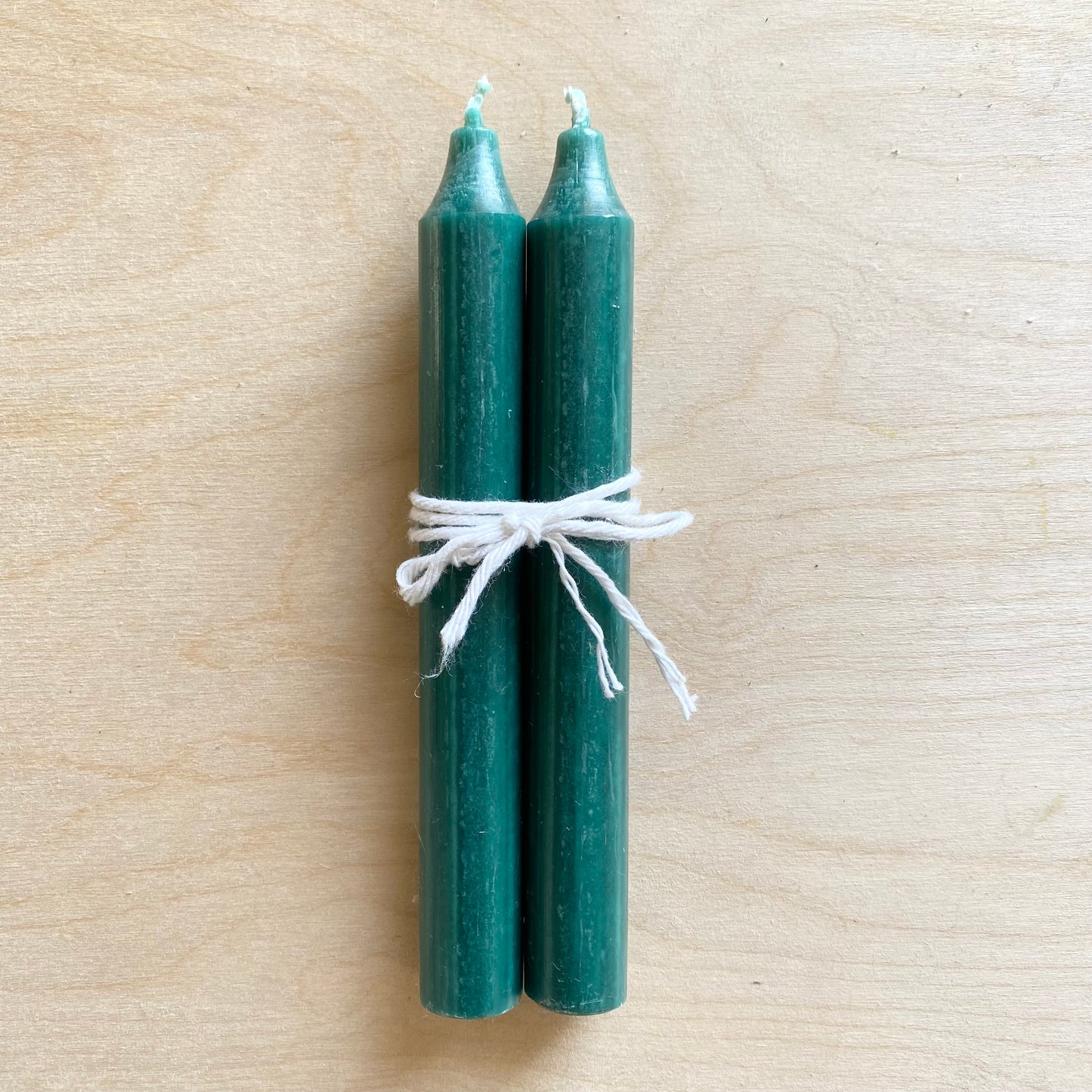 Standard Dinner Candles | Pair | Forest Green