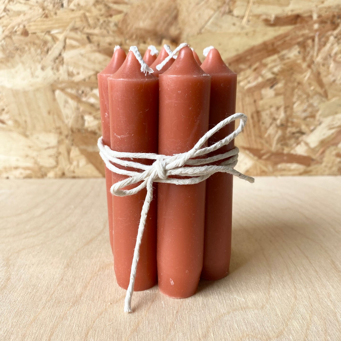 Short Dinner Candles | Bundle of 7 | Rust