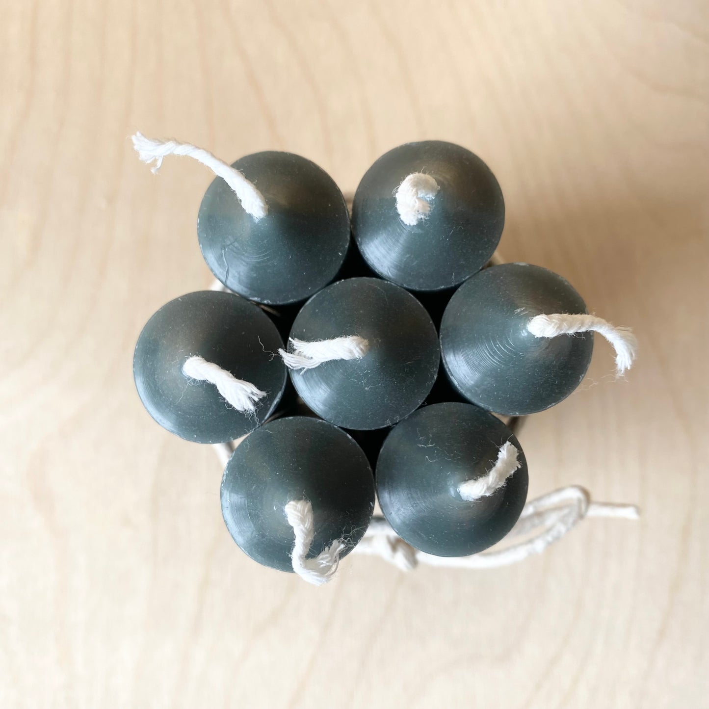 Short Dinner Candles | Bundle of 7 | Dark Green
