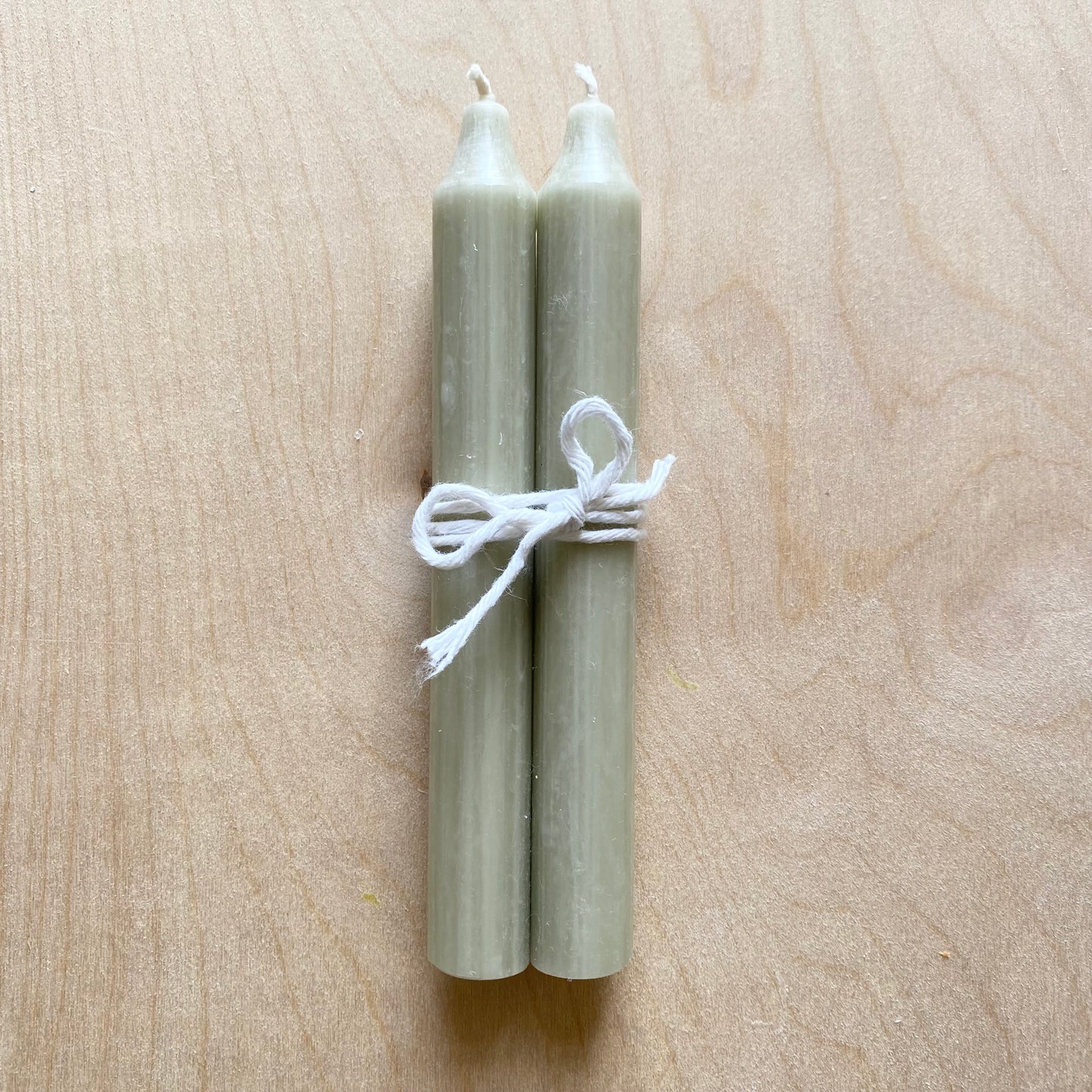 Standard Dinner Candles | Pair | Light Green
