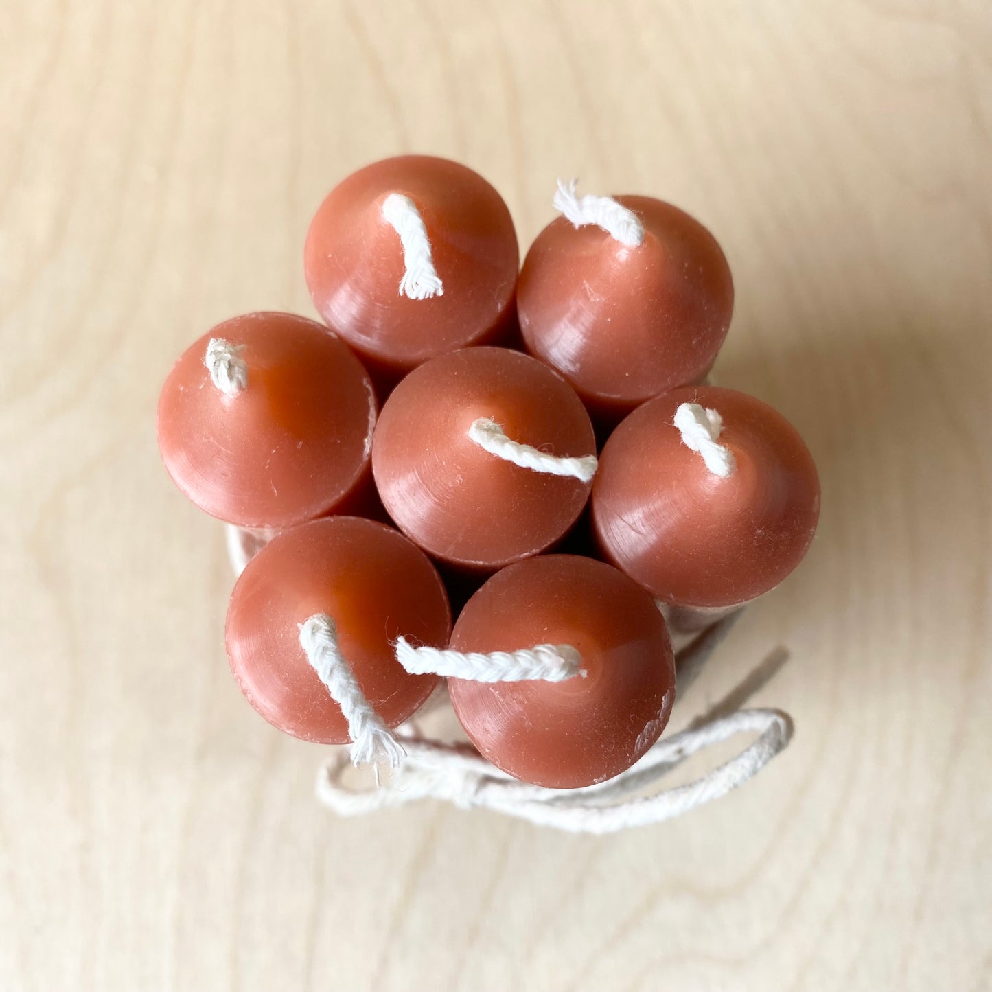 Short Dinner Candles | Bundle of 7 | Rust
