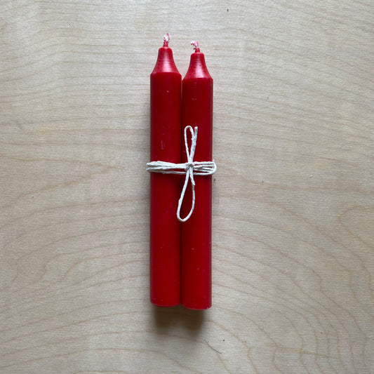 Standard Dinner Candles | Pair | Red