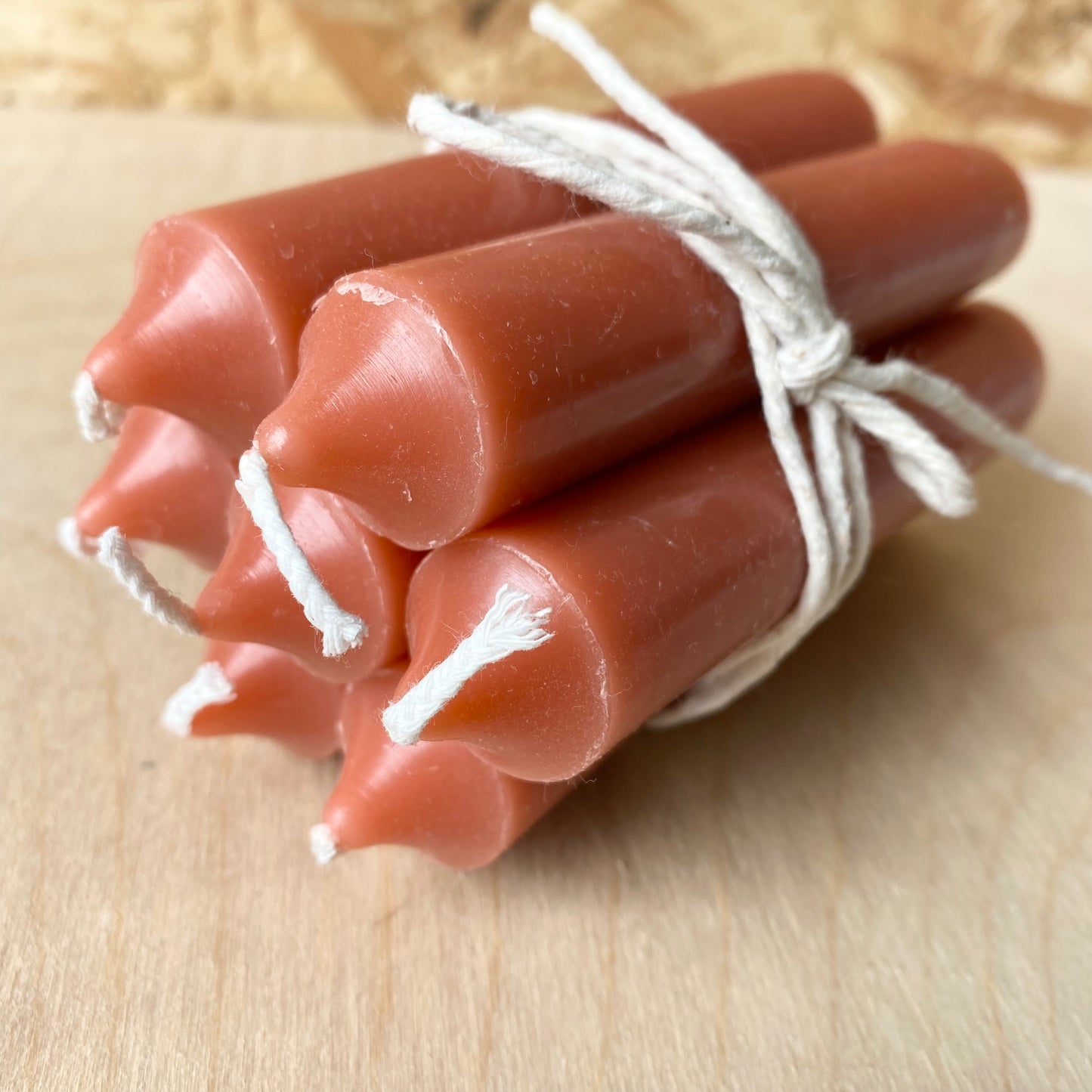 Short Dinner Candles | Bundle of 7 | Rust