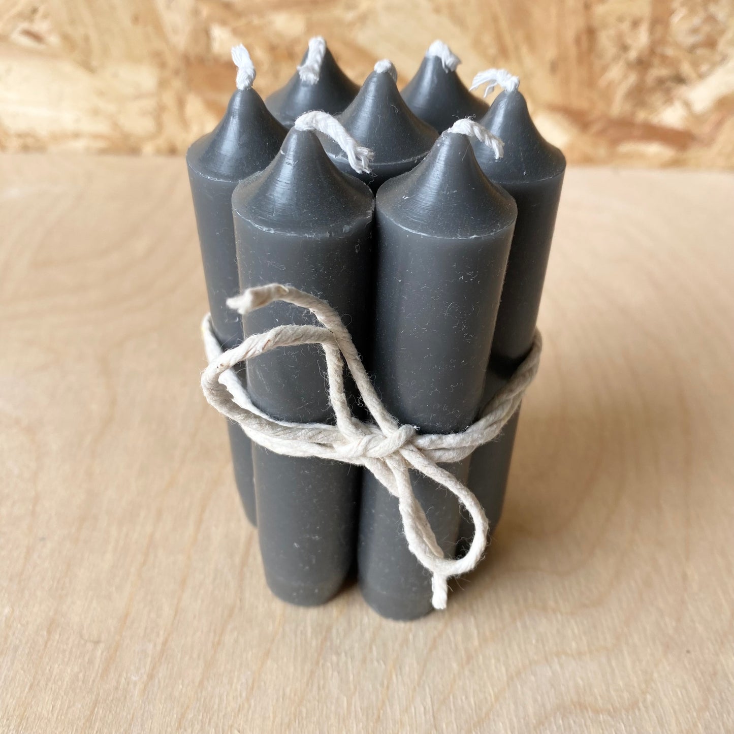 Short Dinner Candles | Bundle of 7 | Dark Grey