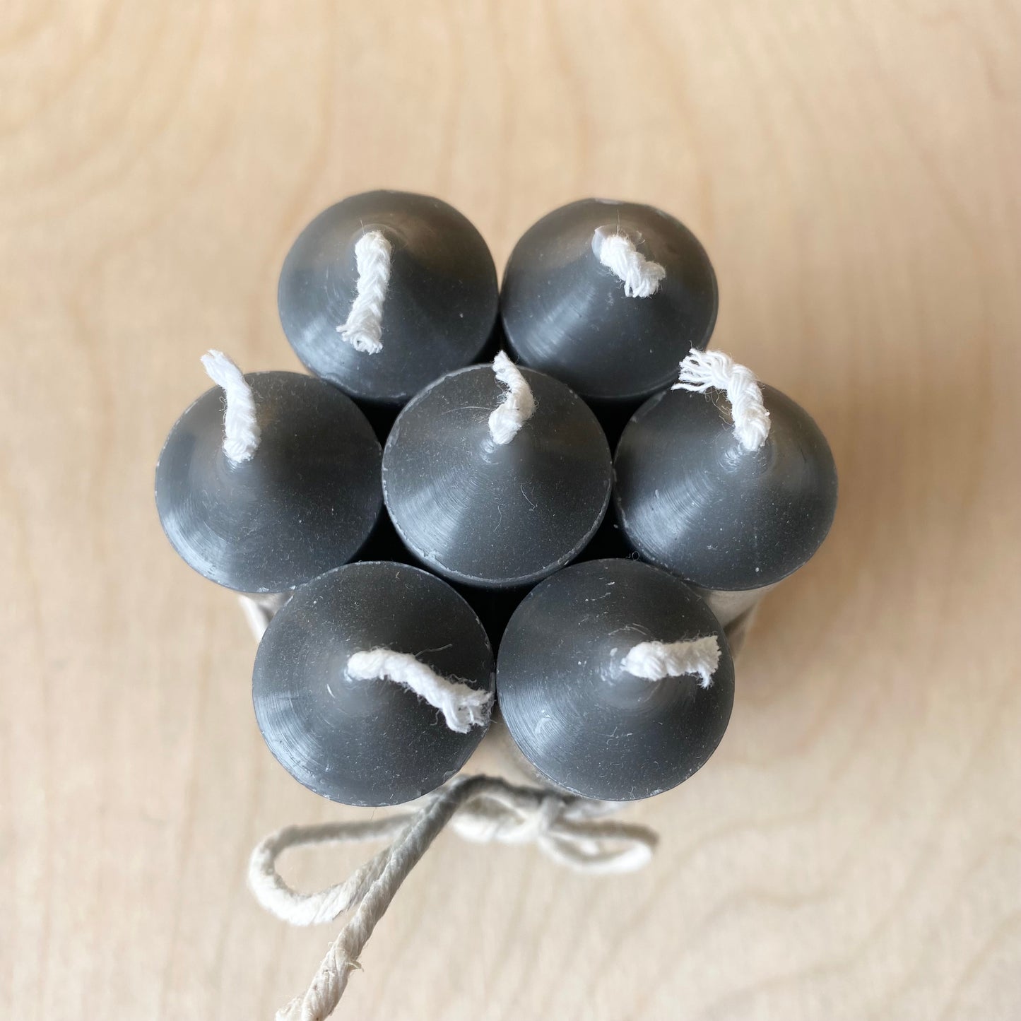 Short Dinner Candles | Bundle of 7 | Dark Grey