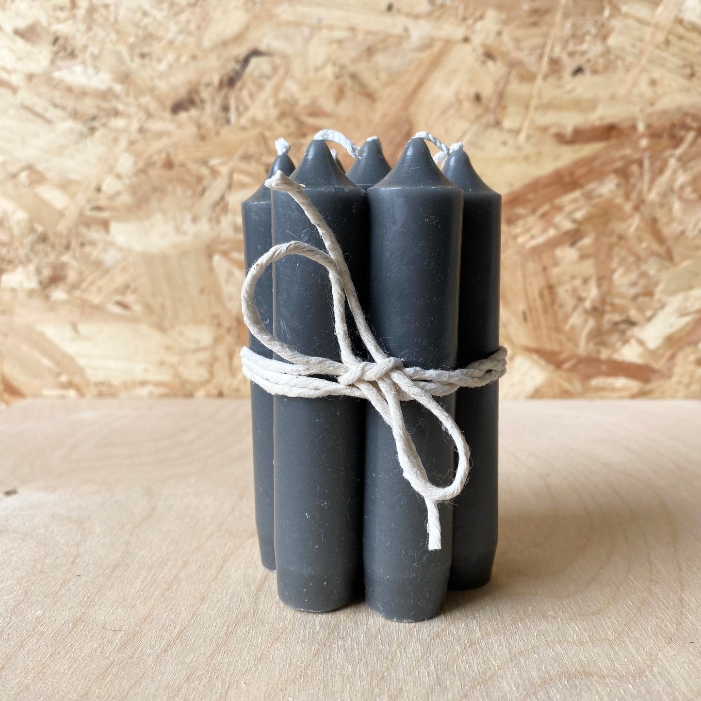 Short Dinner Candles | Bundle of 7 | Dark Grey