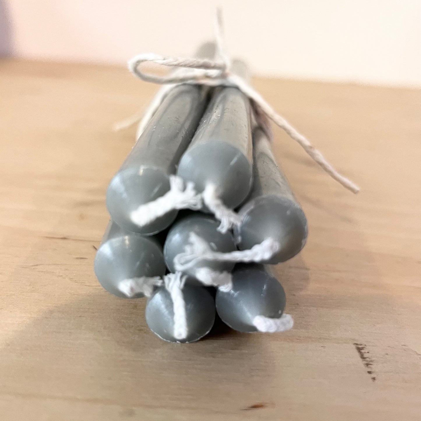 Long Taper Candles | Pack of 7 |  Light Grey