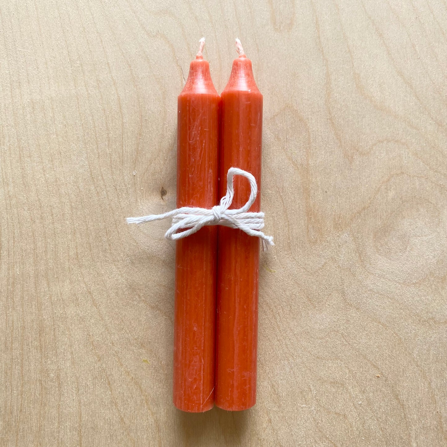 Standard Dinner Candles | Pair | rust