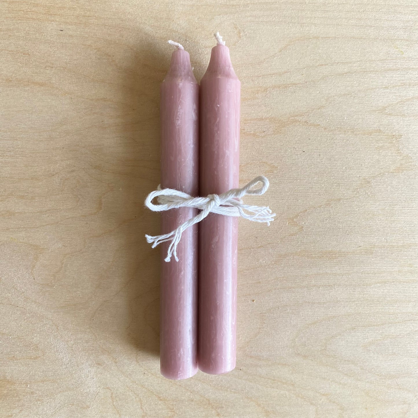 Standard Dinner Candles | Pair | Rose