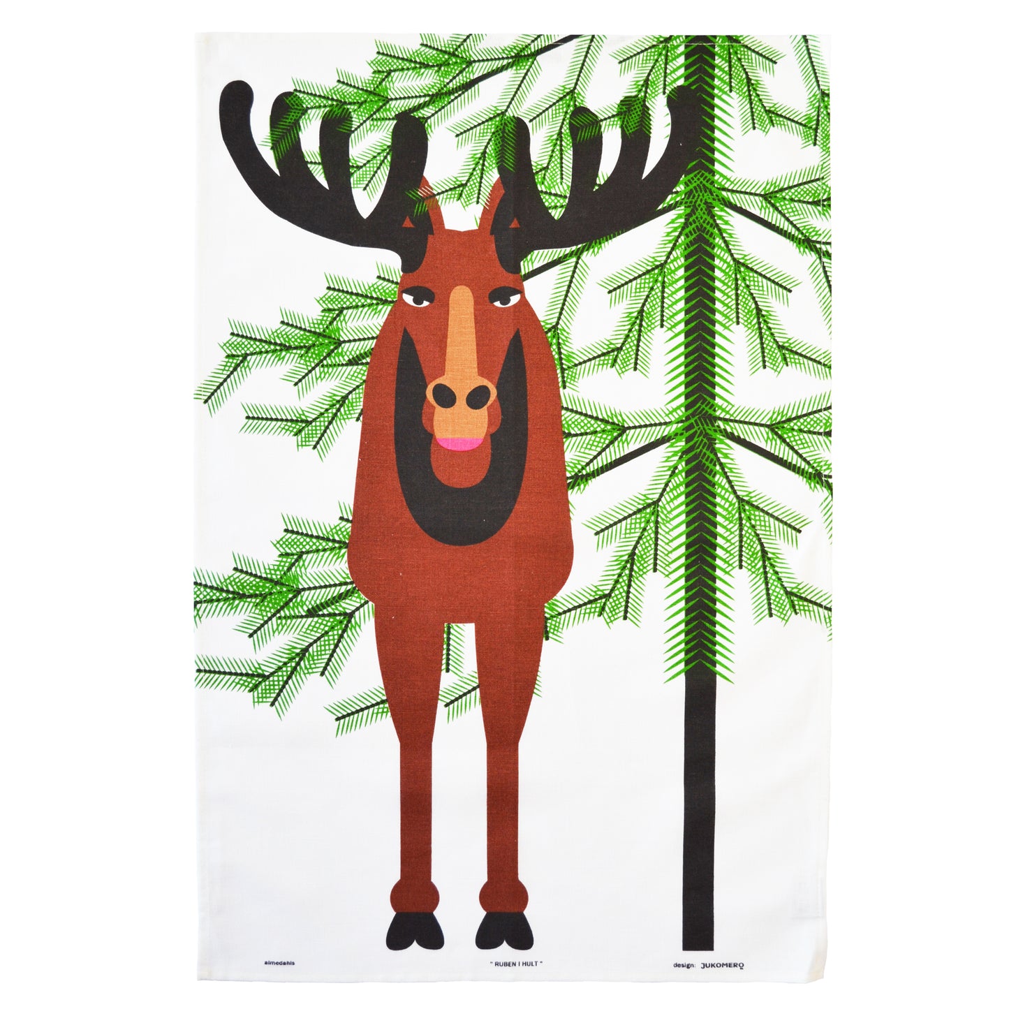 CHRISTMAS MOOSE TEA TOWEL