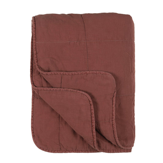 Scandi Vintage Style Quilt - Rust
